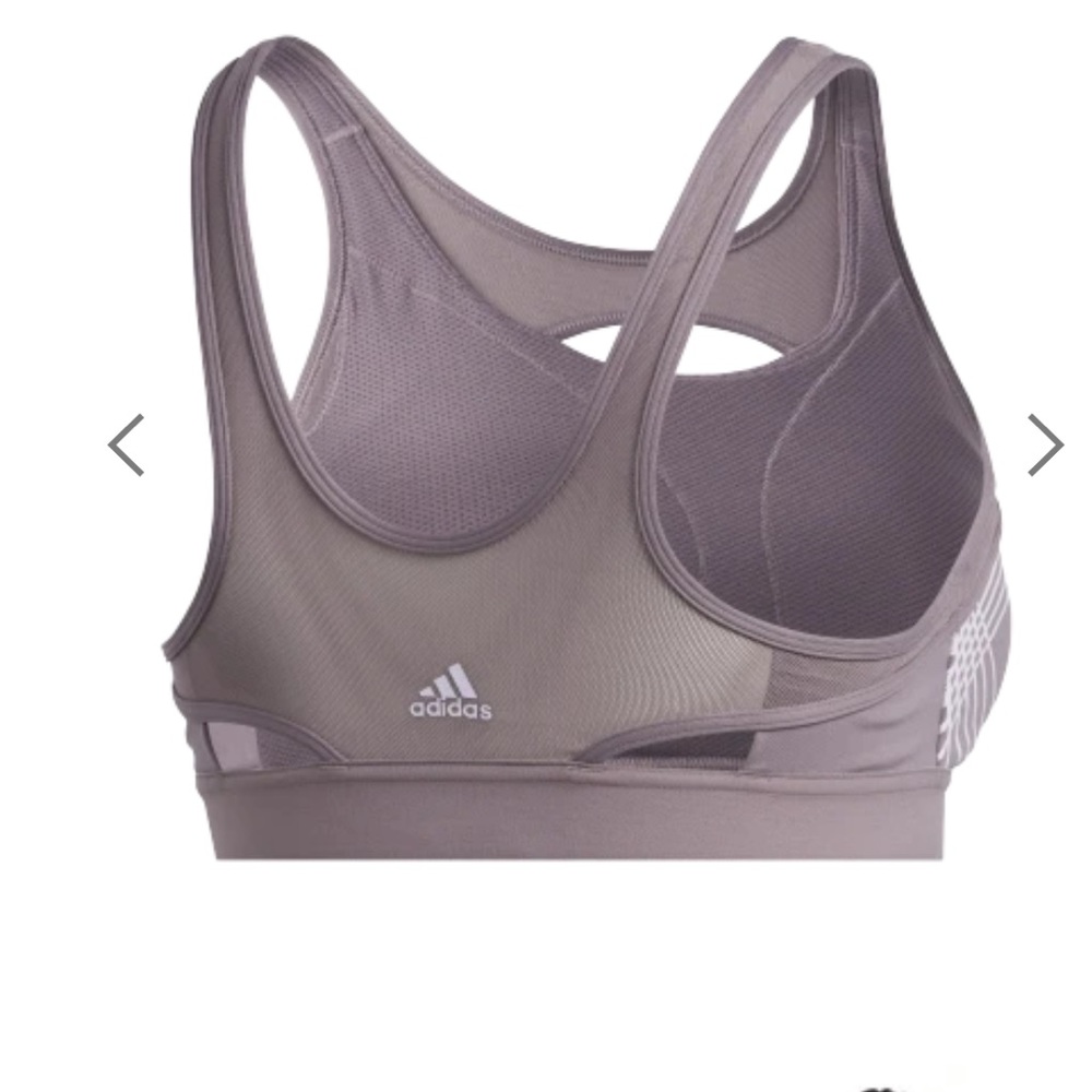 ADIDAS DRST TORCH WOMEN TRAINING BRA PURPLE FI6584 Small - Picture 2 of 8